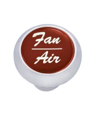 (CARD) CHROME DELUXE DASH KNOB W/ GLOSSY "FAN/AIR" STICKER - RED (CARD) CHROME DELUXE DASH KNOB W/ GLOSSY "FAN/AIR" STICKER - RED