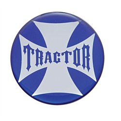 UP23222-2B-"Tractor" Maltese Cross Air Valve Knob Candy Color Sticker -Indigo Blue