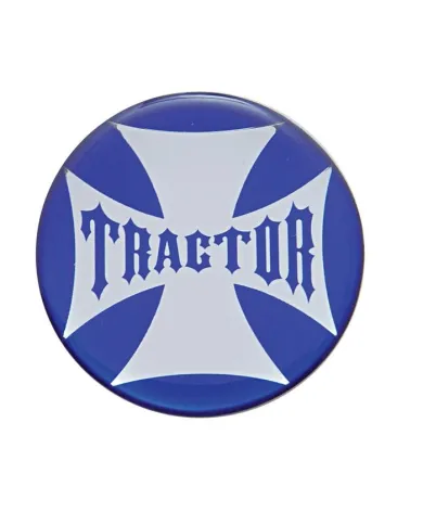 UP23222-2B-"Tractor" Maltese Cross Air Valve Knob Candy Color Sticker -Indigo Blue