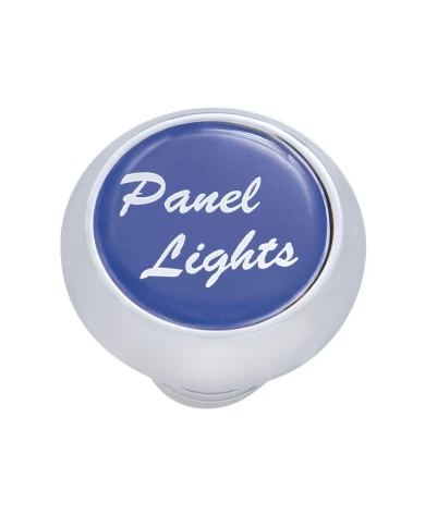 (CARD) CHROME DELUXE DASH KNOB W/ GLOSSY "PANEL LIGHTS" STICKER - BLUE (CARD) CHROME DELUXE DASH KNOB W/ GLOSSY "PANEL LIGHTS" STICKER - BLUE