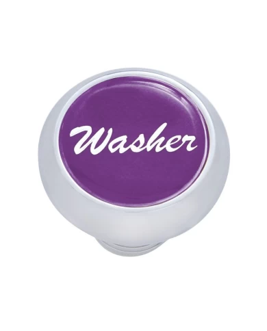 (CARD) CHROME DELUXE DASH KNOB W/ GLOSSY "WASHER" STICKER - PURPLE (CARD) CHROME DELUXE DASH KNOB W/ GLOSSY "WASHER" STICKER - PURPLE