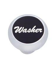 (CARD) CHROME DELUXE DASH KNOB W/ ALUMINUM "WASHER" STICKER - BLACK (CARD) CHROME DELUXE DASH KNOB W/ ALUMINUM "WASHER" STICKER - BLACK