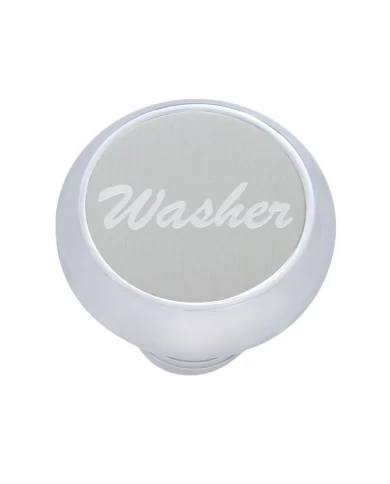 (CARD) CHROME DELUXE DASH KNOB W/ ALUMINUM "WASHER" STICKER - SILVER (CARD) CHROME DELUXE DASH KNOB W/ ALUMINUM "WASHER" STICKER - SILVER