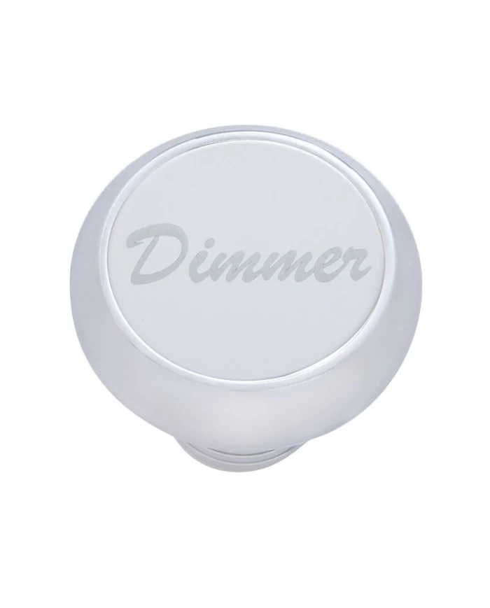 (CARD) CHROME DELUXE DASH KNOB W/ STAINLESS STEEL "DIMMER" PLAQUE (CARD) CHROME DELUXE DASH KNOB W/ STAINLESS STEEL "DIMMER" PLAQUE