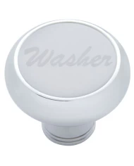 (CARD) CHROME DELUXE DASH KNOB W/ STAINLESS STEEL "WASHER" PLAQUE