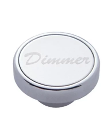 (CARD) CHROME DASH KNOB W/ STAINLESS STEEL "DIMMER" PLAQUE (CARD) CHROME DASH KNOB W/ STAINLESS STEEL "DIMMER" PLAQUE