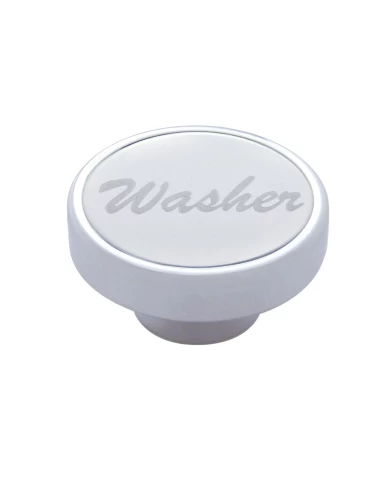 (CARD) CHROME DASH KNOB W/ STAINLESS STEEL "WASHER" PLAQUE (CARD) CHROME DASH KNOB W/ STAINLESS STEEL "WASHER" PLAQUE