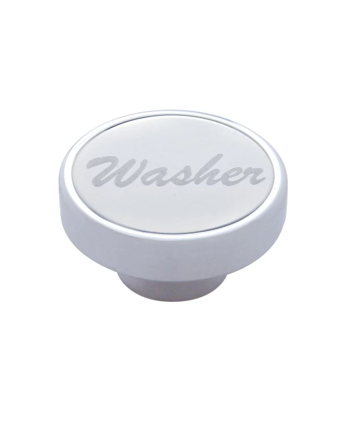 (CARD) CHROME DASH KNOB W/ STAINLESS STEEL "WASHER" PLAQUE