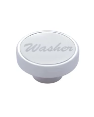 (CARD) CHROME DASH KNOB W/ STAINLESS STEEL "WASHER" PLAQUE