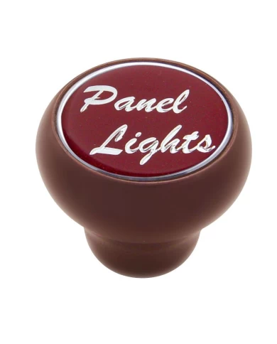 (CARD) WOOD DELUXE DASH KNOB W/ GLOSSY "PANEL LIGHTS" STICKER - RED (CARD) WOOD DELUXE DASH KNOB W/ GLOSSY "PANEL LIGHTS" STICKER - RED