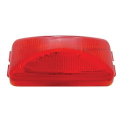 UP30145-Single Bulb Rectangular Light (Clearance/Marker) - Red Lens