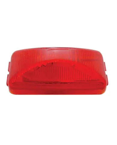 UP30145-Single Bulb Rectangular Light (Clearance/Marker) - Red Lens