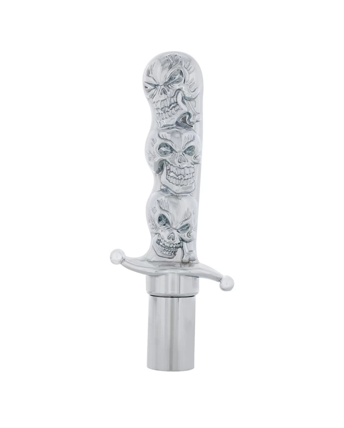 (CARD) CHROME SKULL DAGGER AIR VALVE KNOB (CARD) CHROME SKULL DAGGER AIR VALVE KNOB