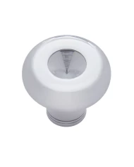(CARD) CHROME ALUMINUM DASH KNOB - INDENTED (CARD) CHROME ALUMINUM DASH KNOB - INDENTED