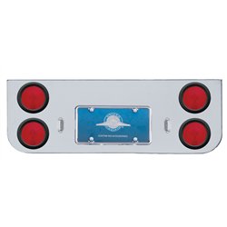 UP30209-Chrome Rear Center Panel With Four 4" Lights & Grommets