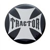 UP23222-2K-"Tractor" Maltese Cross Air Valve Knob Candy Color Sticker - Glossy Black