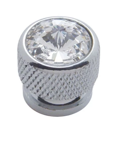 (4/CARD) CHROME BOLT HEAD W/ DIAMOND - CLEAR (4/CARD) CHROME BOLT HEAD W/ DIAMOND - CLEAR