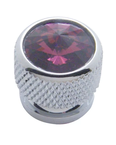 (4/CARD) CHROME BOLT HEAD W/ DIAMOND - PURPLE (4/CARD) CHROME BOLT HEAD W/ DIAMOND - PURPLE