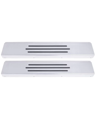 (2/BOX) STAINLESS STEEL KENWORTH REGULAR UPPER STEPS - 37 1/2" x 7" (2/BOX) STAINLESS STEEL KENWORTH REGULAR UPPER STEPS - 37 1/2" x 7"