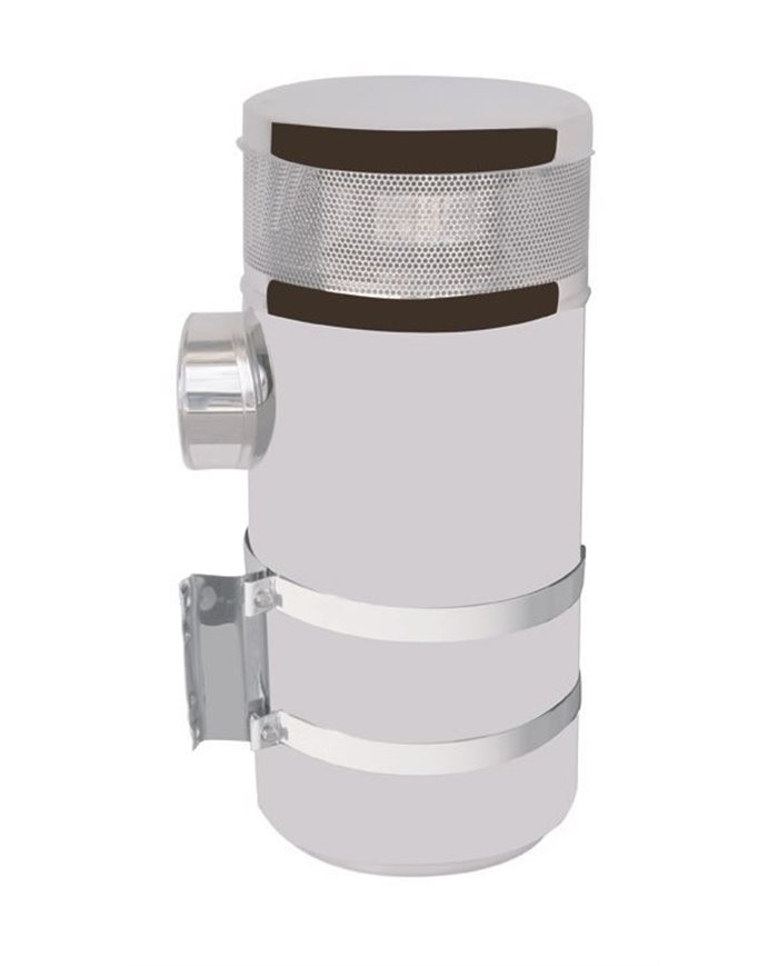 (BOX) STAINLESS STEEL PETERBILT 15" AIR CLEANER COMPLETE KIT