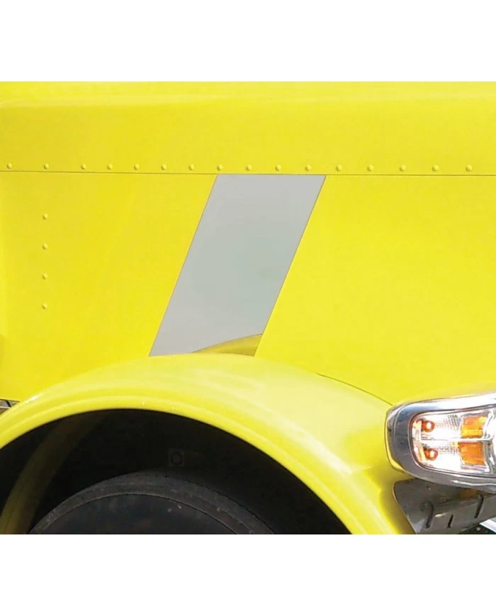 (CARD) STAINLESS 2007+ PETERBILT 388 HOOD EMBLEM STRIPE ACCENT