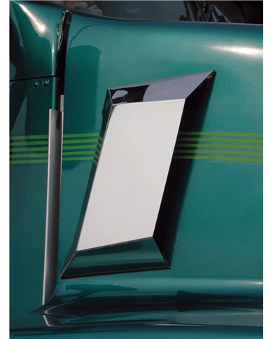(CARD) STAINLESS KENWORTH T600/T800 AIR INTAKE COVER (CARD) STAINLESS KENWORTH T600/T800 AIR INTAKE COVER