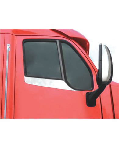 (CARD) STAINLESS PETERBILT 387, 2011+ PETERBILT 587 & KENWORTH T700 DOOR WINDOW ACCENT (CARD) STAINLESS PETERBILT 387, 2011+ PETERBILT 587 & KENWORTH T700 DOOR WINDOW ACCENT