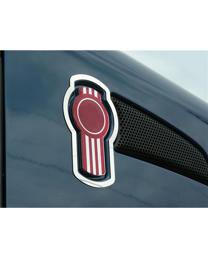 (CARD) STAINLESS 2007+ KENWORTH T660/T370 HOOD LOGO TRIM