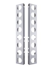 (2/BULK) STAINLESS STEEL PETERBILT AIR CLEANER BRACKET W/ SIXTEEN 2" LIGHT CUTOUTS