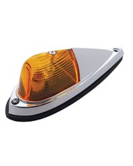 (BOX) PICK UP CAB LIGHT W/ CHROME HOUSING - AMBER