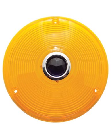 (BULK) PLASTIC TURN SIGNAL LENS W/ BLUE DOT - AMBER (BULK) PLASTIC TURN SIGNAL LENS W/ BLUE DOT - AMBER