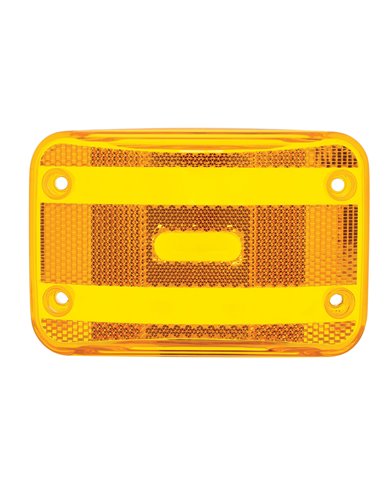 (BULK) RECTANGULAR COMBINATION LIGHT LENS - AMBER (BULK) RECTANGULAR COMBINATION LIGHT LENS - AMBER