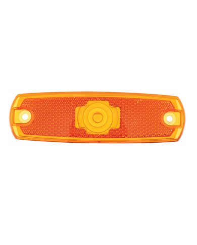 (BULK) RECTANGULAR PETERBILT MARKER/MARKER LIGHT LENS - DARK AMBER (BULK) RECTANGULAR PETERBILT MARKER/MARKER LIGHT LENS - DARK AMBER