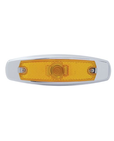 (CARD) RECTANGULAR PETERBILT MARKER/MARKER LIGHT W/ 1 BULB - AMBER (CARD) RECTANGULAR PETERBILT MARKER/MARKER LIGHT W/ 1 BULB - AMBER