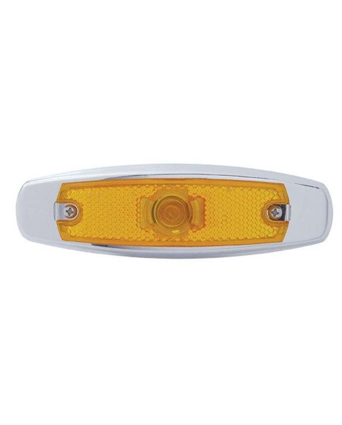 (CARD) RECTANGULAR PETERBILT MARKER/MARKER LIGHT W/ 1 BULB - AMBER (CARD) RECTANGULAR PETERBILT MARKER/MARKER LIGHT W/ 1 BULB - AMBER