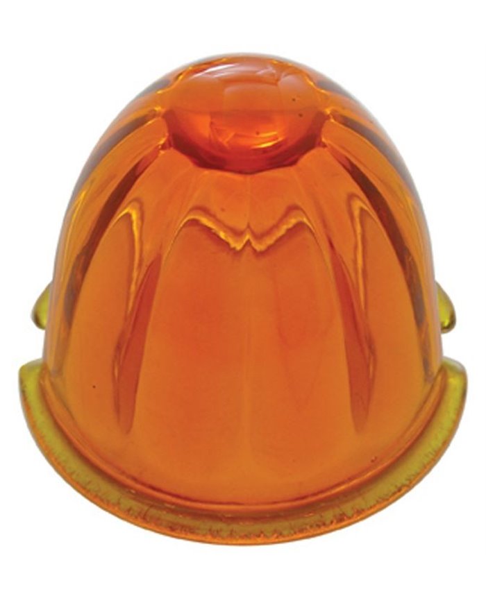 (BULK) WATERMELON GLASS CAB LIGHT LENS - AMBER