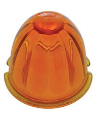 (BULK) WATERMELON GLASS CAB LIGHT LENS - AMBER