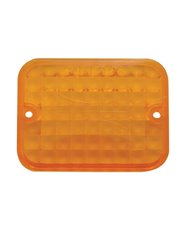 (BULK) SMALL RECTANGULAR LIGHT LENS - AMBER