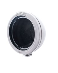 (BOX) STAINLESS STEEL PETERBILT "CLASSIC" HEADLIGHT W/ SIGNAL LIGHT - CLEAR LENS