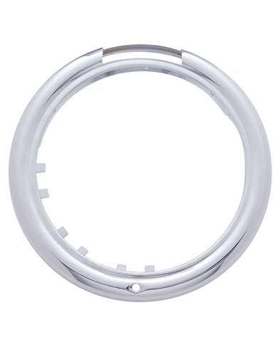 (SKPK) STAINLESS STEEL PETERBILT "CLASSIC" HEADLIGHT BEZEL W/ TURN SIGNAL CUTOUT (SKPK) STAINLESS STEEL PETERBILT "CLASSIC" HEADLIGHT BEZEL W/ TURN SIGNAL CUTOUT