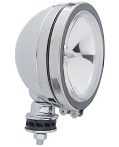 (BOX) CHROME 6" OFF-ROAD HALOGEN LIGHT W/ RUBBER RIM - CLEAR (BOX) CHROME 6" OFF-ROAD HALOGEN LIGHT W/ RUBBER RIM - CLEAR