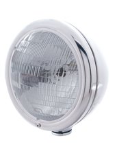 (BOX) CHROME "CLASSIC" PETERBILT HEADLIGHT W/O SIGNAL LIGHT - H6024 HALOGEN (BOX) CHROME "CLASSIC" PETERBILT HEADLIGHT W/O SIGNAL LIGHT - H6024 HALOGEN