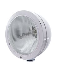 (BOX) STAINLESS STEEL "BULLET" PETERBILT HEADLIGHT - H4 HALOGEN (BOX) STAINLESS STEEL "BULLET" PETERBILT HEADLIGHT - H4 HALOGEN