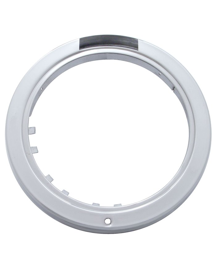 (CARD) STAINLESS STEEL "BULLET" PETERBILT HEADLIGHT W/ TURN SIGNAL LIGHT CUTOUT