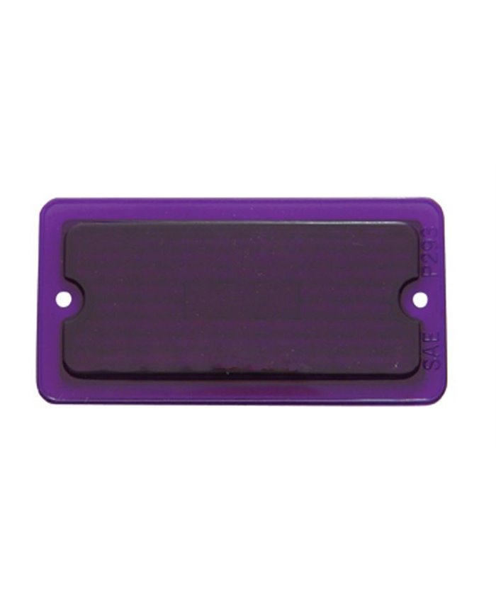(BULK) RECTANGULAR CLEARANCE/MARKER LIGHT LENS - PURPLE