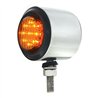 UP30927-SS 2" Double Face Light With 9 LED 2" Lights & Grommets - Amber & Red LED/Amber & Red Lens