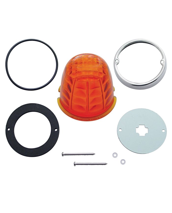 (CARD) TWIST IN CAB LIGHT CONVERSION KIT W/ CRYSTAL GLASS LENS - DARK AMBER (CARD) TWIST IN CAB LIGHT CONVERSION KIT W/ CRYSTAL GLASS LENS - DARK AMBER