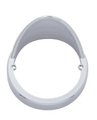 (CARD) CHROME PLASTIC CAB LIGHT BEZEL W/ HORIZONTAL VISOR