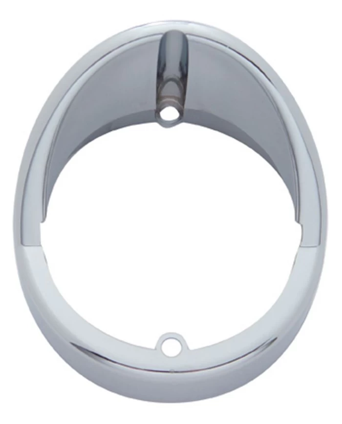 (CARD) CHROME PLASTIC CAB LIGHT BEZEL W/ VERTICAL VISOR (CARD) CHROME PLASTIC CAB LIGHT BEZEL W/ VERTICAL VISOR