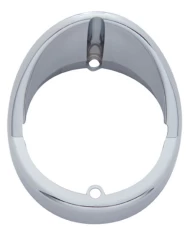 (CARD) CHROME PLASTIC CAB LIGHT BEZEL W/ VERTICAL VISOR (CARD) CHROME PLASTIC CAB LIGHT BEZEL W/ VERTICAL VISOR